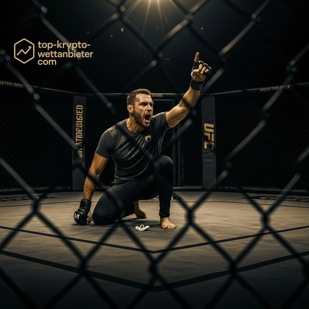 Ein triumphierender MMA-Kämpfer, der das Selbstvertrauen und die Stärke der ägyptischen Mannschaft widerspiegelt.